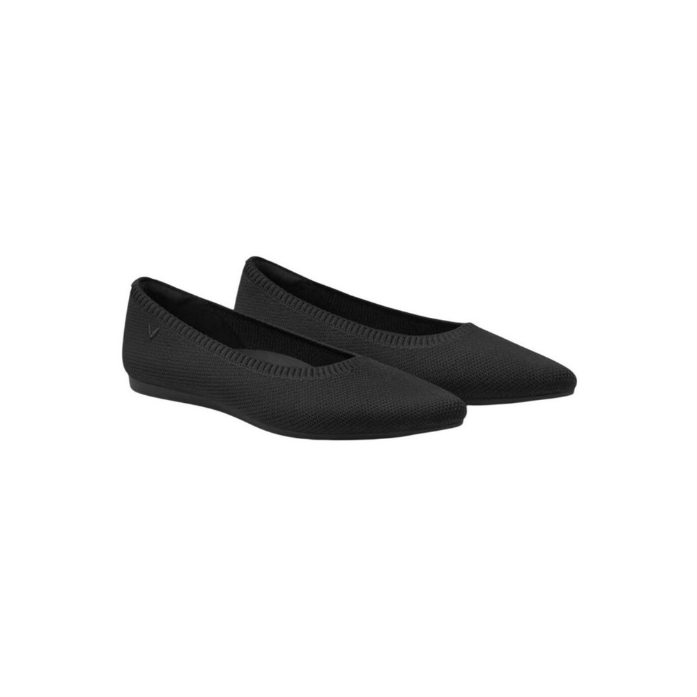 VIVAIA Black Pointed Toe Ballet Flats Knit Shoes Womens Size 9.5 EU 40.5